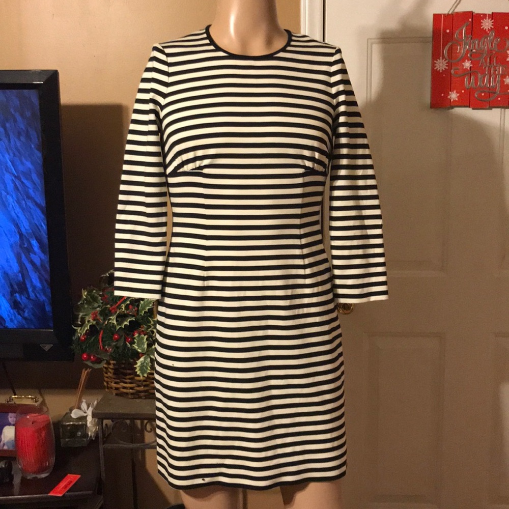 Kate Spade Black and White Striped Dress